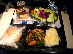 アメリカ旅行、1日目/ユナイテッド航空の機内食(エコノミー)