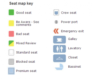 Seat map key