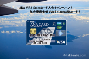 ANA VISA Suicaカード入会キャンペーン!年会費最安値でANAマイルが良く貯まるのおすすめのANAカード!