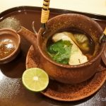銀座レストランウィーク日本料理和久田松茸の土瓶蒸はも水菜