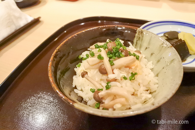 銀座レストランウィーク日本料理和久田鯛としめじの炊き込みご飯