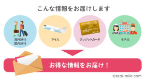「旅マイルメールマガジン」絶賛配信中!旅をもっとお得に楽しく!
