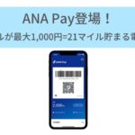 ANA Pay登場！ANAマイルが最大1,000円=21マイル貯まる