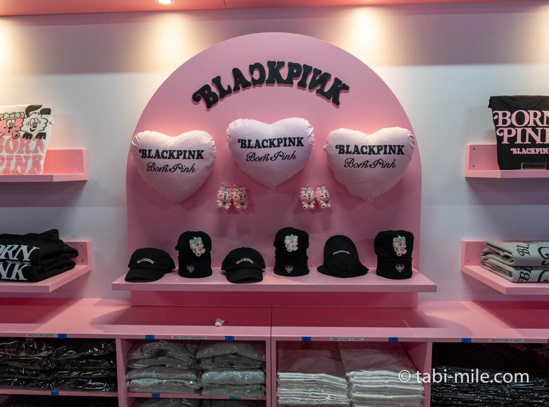 BLACKPINK'BORN PINK' ポップアップストアPresented by Amex グッズの様子