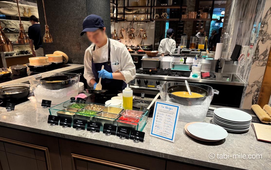 ヒルトン京都 朝食ビュッフェ ライブキッチン