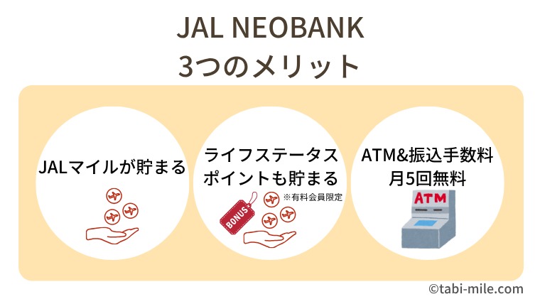 JAL NEOBANK3つのメリット