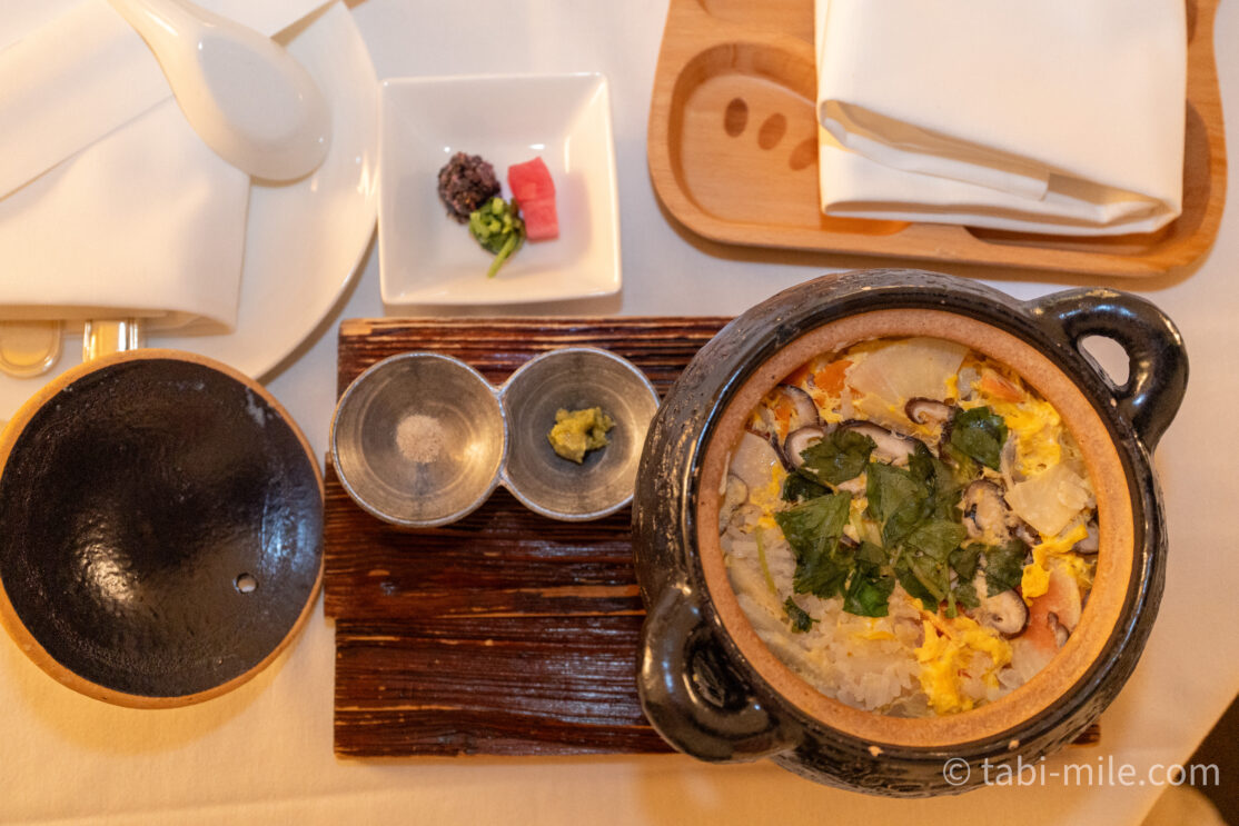 コンラッド東京_ルームサービス_鯛と旬菜の雑炊