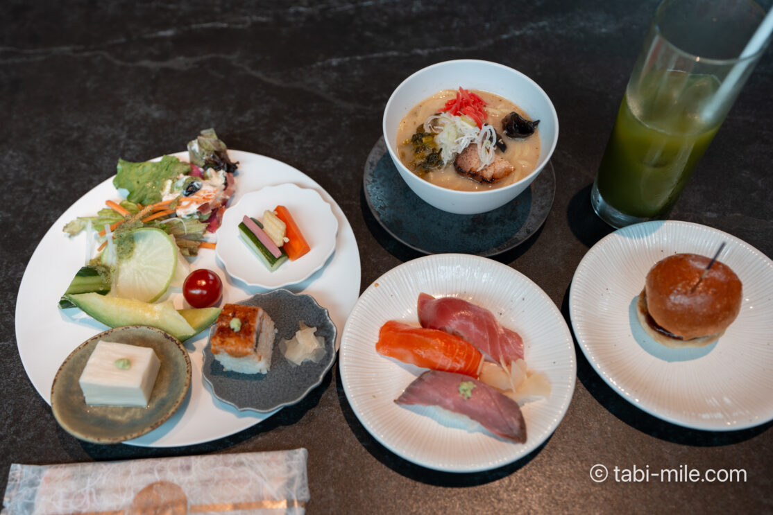 アメックスセンチュリオンラウンジ羽田空港第3ターミナル 食べたご飯