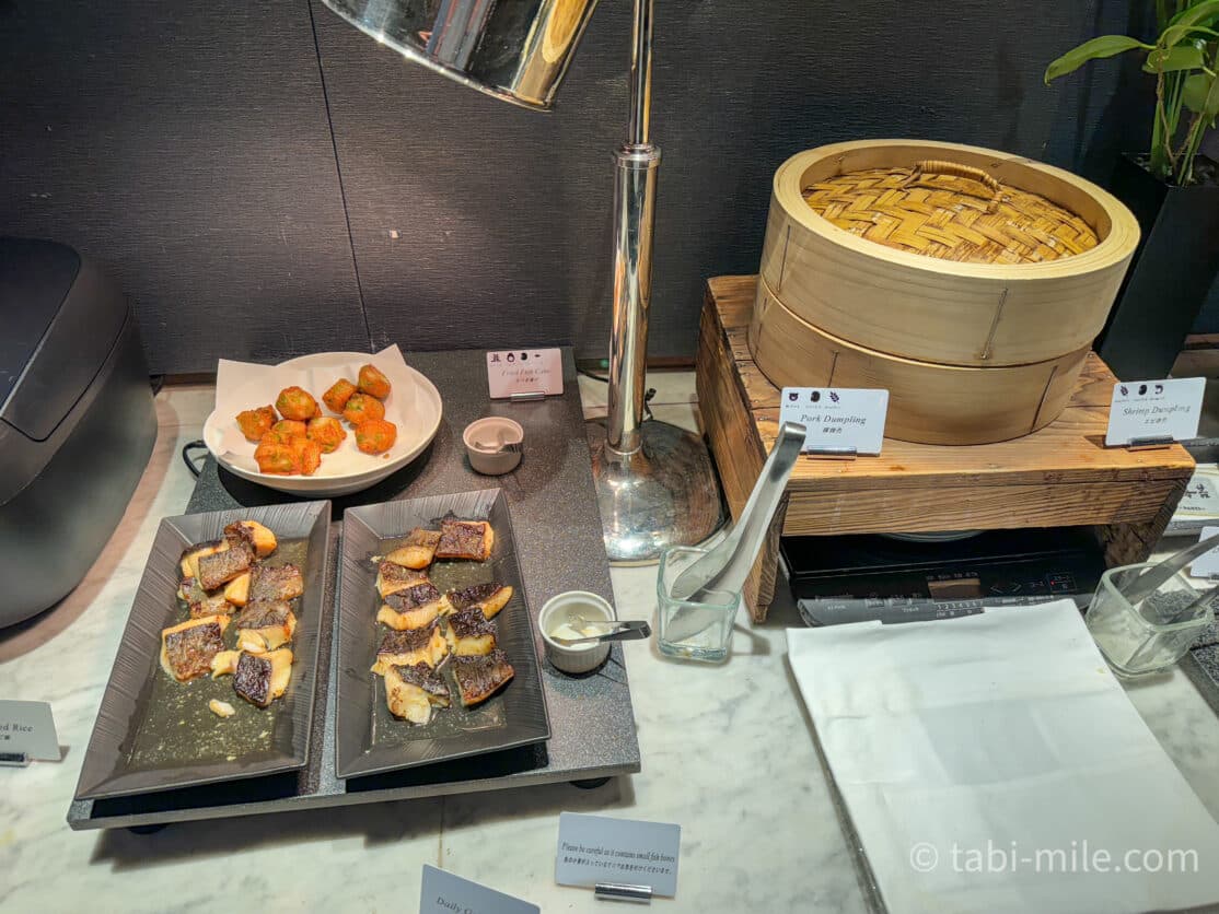コンラッド東京朝食ビュッフェの様子 和食