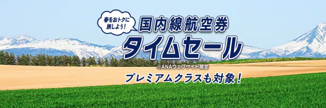 ANA国内線&国際線タイムセール