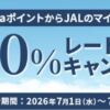 PontaからJALマイル交換20％増キャンペーン
